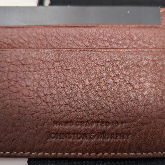 NWOT - Pebble Grain Leather Card Holder - Johnston & Murphy - Picture 2 of 4